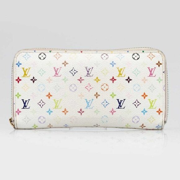 Louis Vuitton White Monogram Multicolore Zippy Wallet - Picture 1 of 8